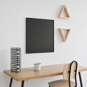 Produkt Čierna magnetická popisná tabuľa PREMIUM v hliníkovom čiernom ráme