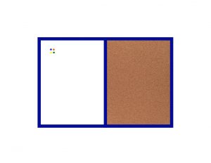 Produkt Kombinovaná tabuľa v modrom drevenom ráme