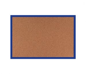 Produkt Korková tabuľa v modrom drevenom ráme